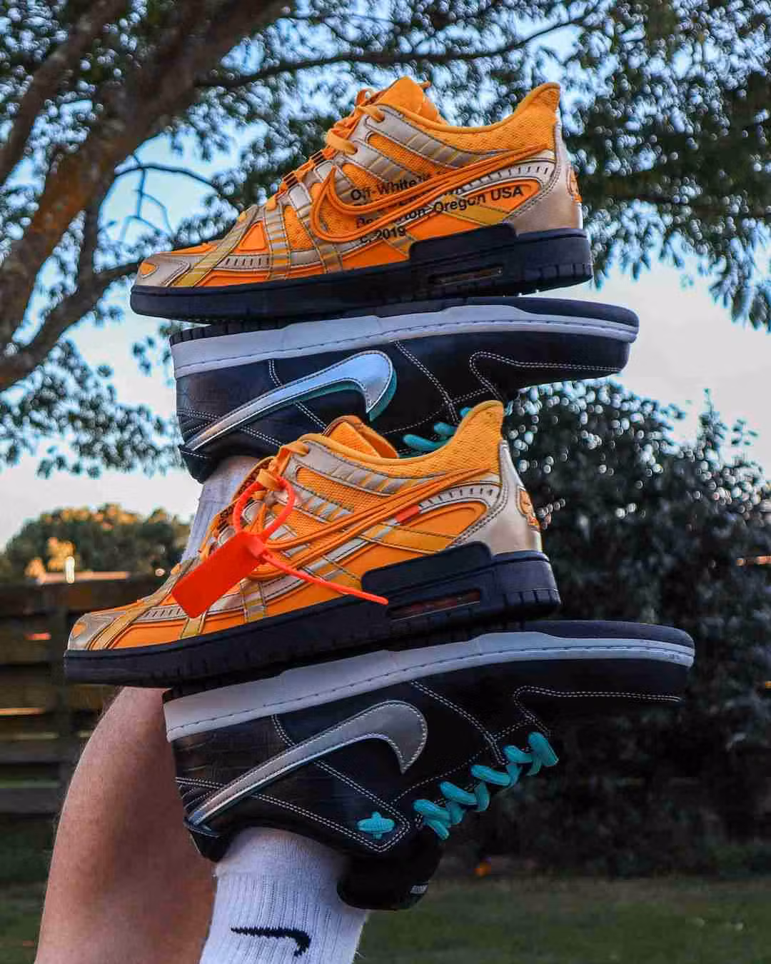 Off-White x Nike Air Rubber Dunk 'University Gold' CU6015-700 Off-White x Nike Air Rubber Dunk 'University Gold' CU6015-700